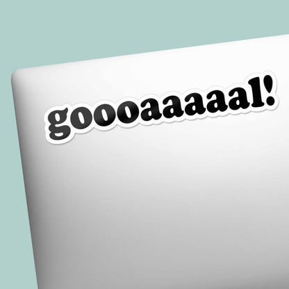 Goallll Soccer Sticker - Cool Sports Decal for Water Bottle