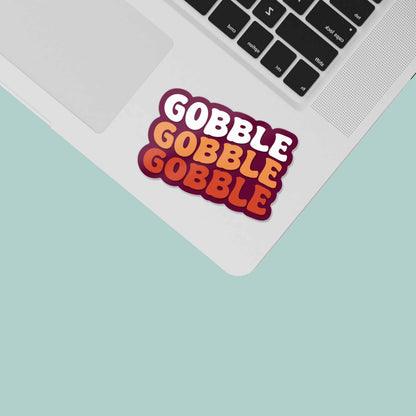 Gobble Gobble Blacksburg Virginia Sticker - Funny VA Sports Decal