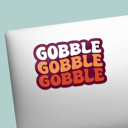 Gobble Gobble Blacksburg Virginia Sticker - Funny VA Sports Decal