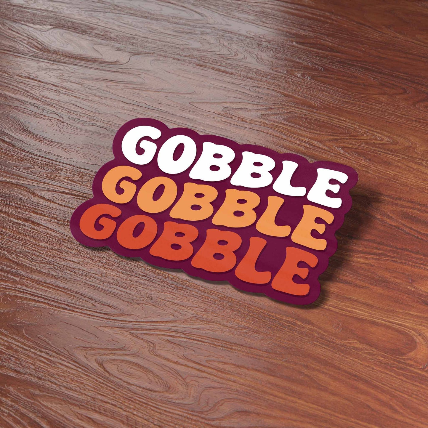Gobble Gobble Blacksburg Virginia Sticker - Funny VA Sports Decal