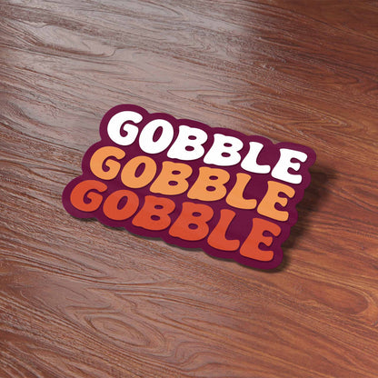 Gobble Gobble Blacksburg Virginia Sticker - Funny VA Sports Decal