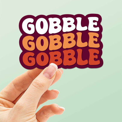 Gobble Gobble Blacksburg Virginia Sticker - Funny VA Sports Decal