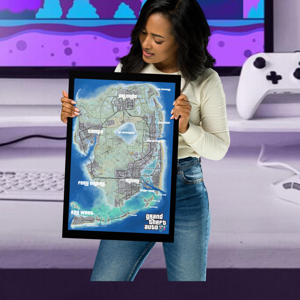 Grand Theft Auto VI Map Poster