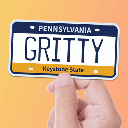 Gritty Philadelphia License Plate Sticker