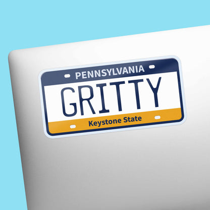 Gritty Philadelphia License Plate Sticker