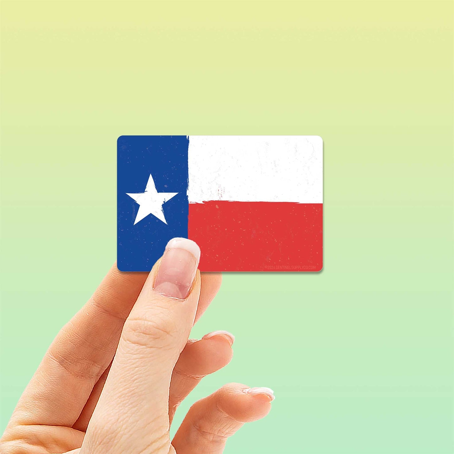 Texas Flag Sticker - Rectangle TX Decal
