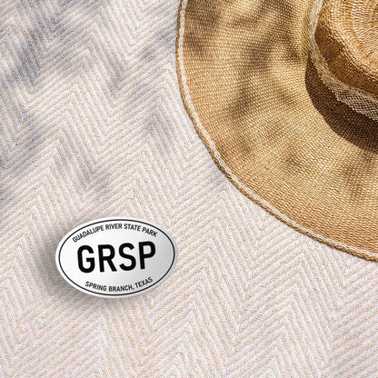 Guadalupe River State Park Texas White Oval Sticker