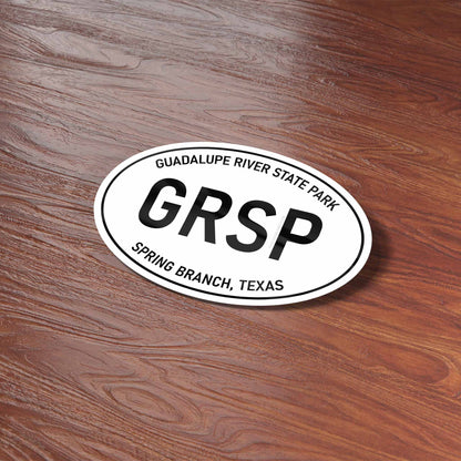 Guadalupe River State Park Texas White Oval Sticker