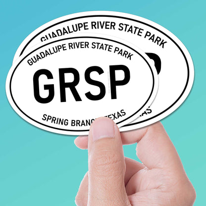 Guadalupe River State Park Texas White Oval Sticker