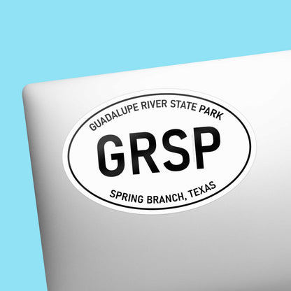 Guadalupe River State Park Texas White Oval Sticker
