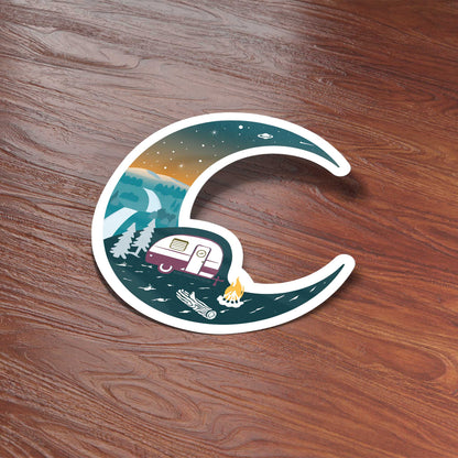 Half Moon Forest Hills Camping Sticker