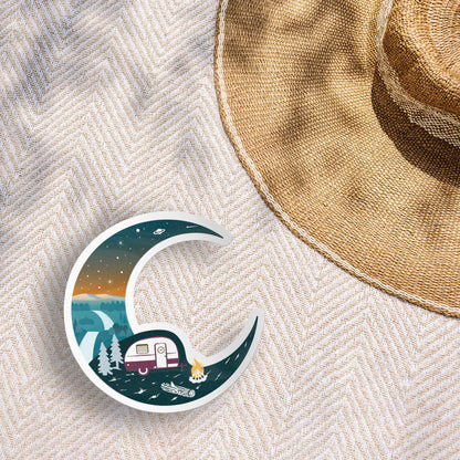 Half Moon Forest Hills Camping Sticker