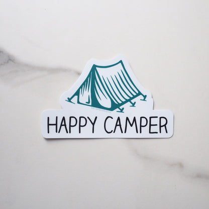Happy Camper Tent Sticker