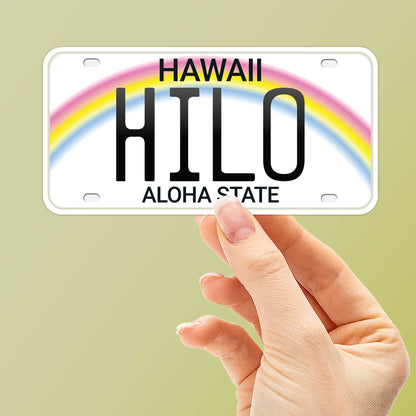 Hawaii License Plate Sticker - Choose Your City or Hawaiian Phrase Decal