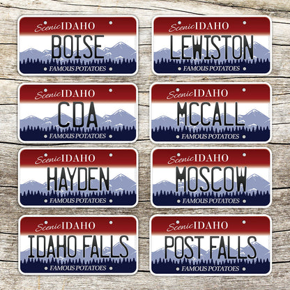 Idaho License Plate Stickers - Choose from 25+ ID City & Saying Decals