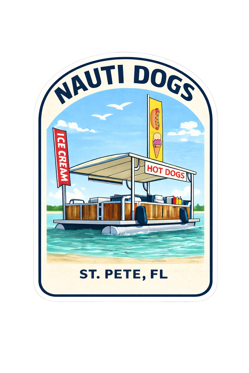 Nauti Dogs St Pete Custom Sticker | Custom Sticker and Label | Carrco Labels