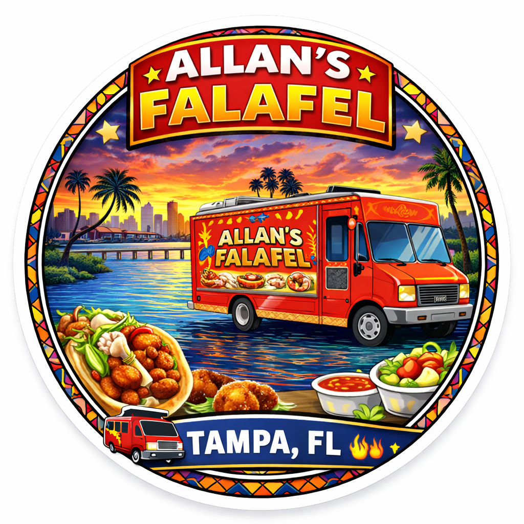 Allans Falafel Truck | Custom Sticker and Label | Carrco Labels