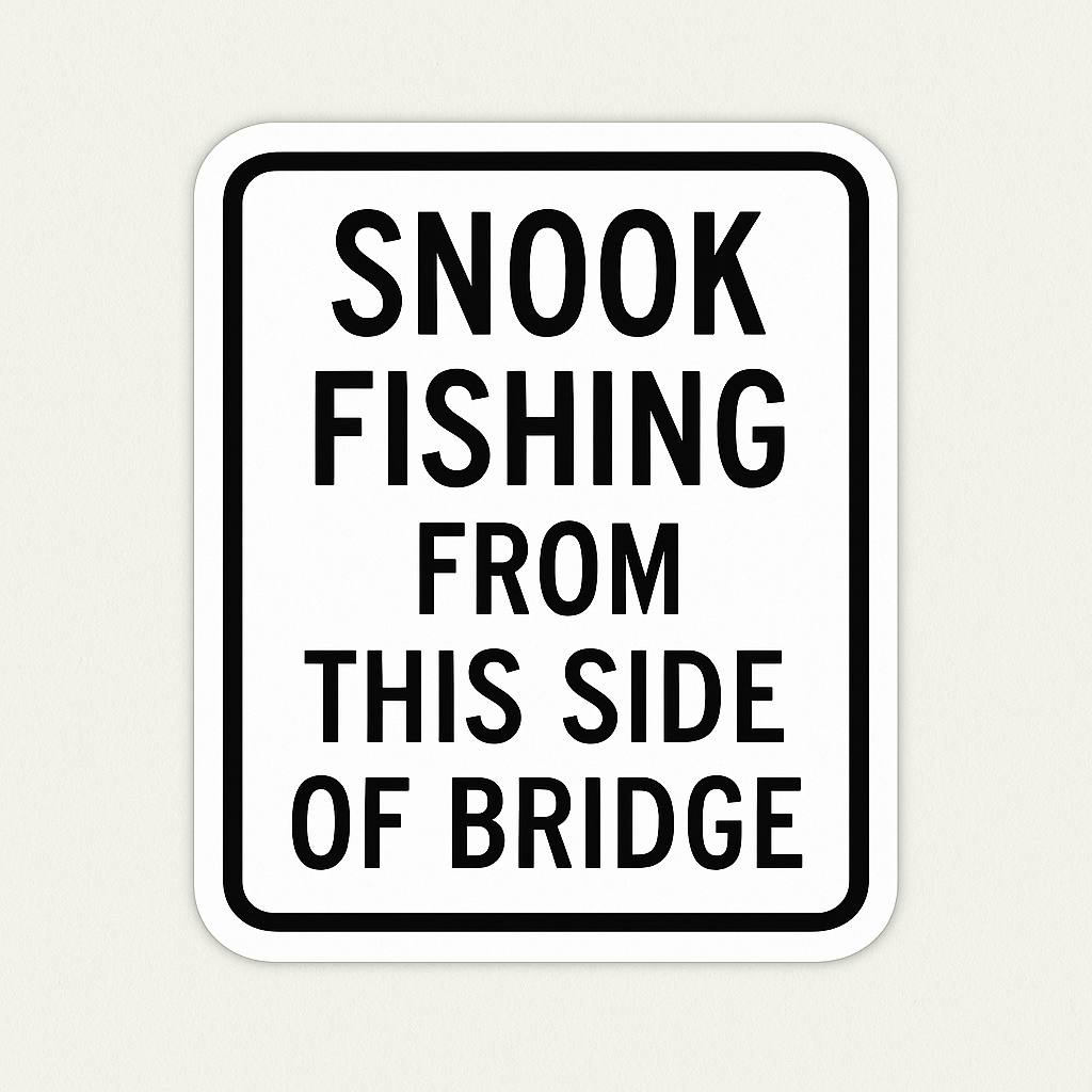 No Fishing To Snook Fishing Sign Magic Sticker
