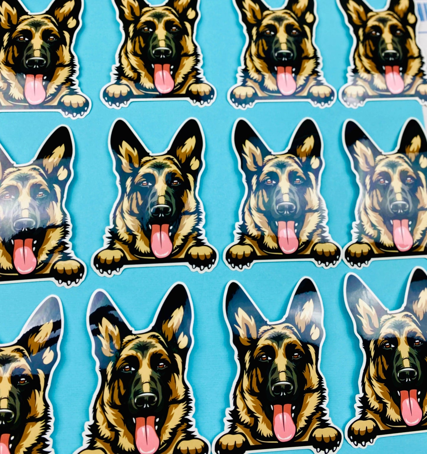 German Shepherd Peeking Paws Sticker
