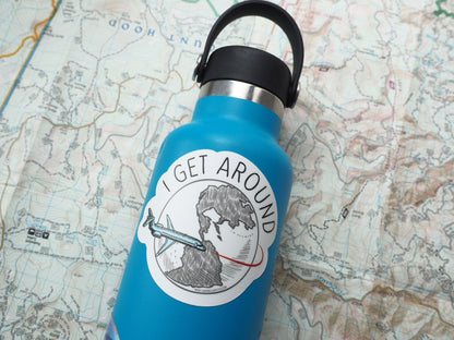 I Get Around Travel Sticker