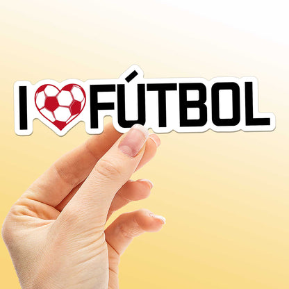 I Love Futbol Sticker - Cool Soccer Sports Decal