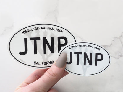 Joshua Tree CA White Oval Bumper Sticker