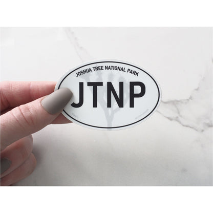 Joshua Tree CA White Oval Bumper Sticker