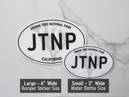 Joshua Tree CA White Oval Bumper Sticker