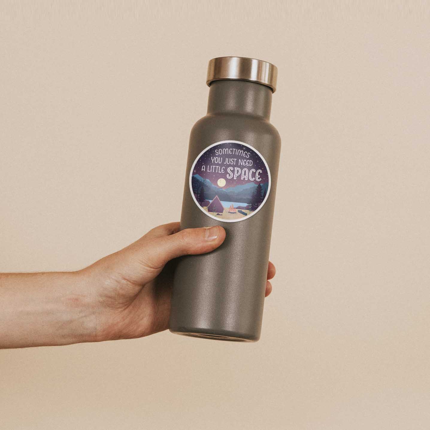 Just Need A Little Space Camping Sticker - Lake
