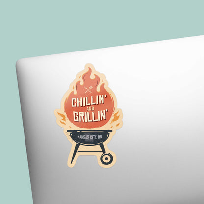 Grillin' & Chillin' Kansas City BBQ Sticker