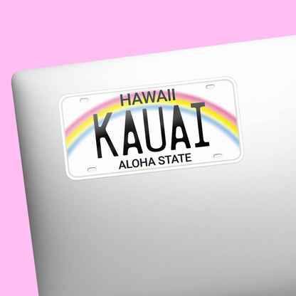 Hawaii License Plate Sticker - Choose Your City or Hawaiian Phrase Decal