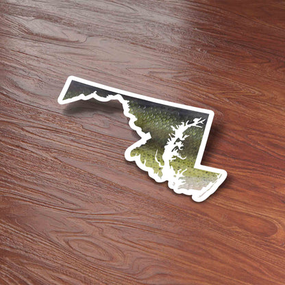 Largemouth Bass Maryland Fishing Sticker