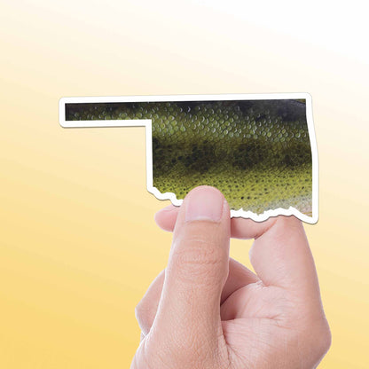Largemouth Bass Oklahoma Sticker - OK Fishing Decal