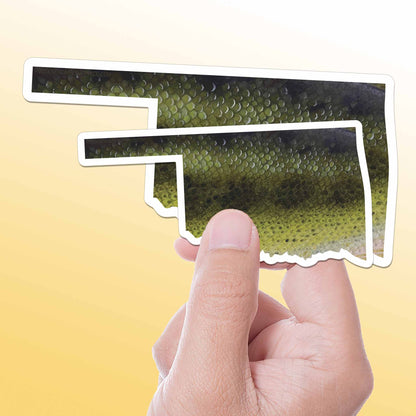 Largemouth Bass Oklahoma Sticker - OK Fishing Decal