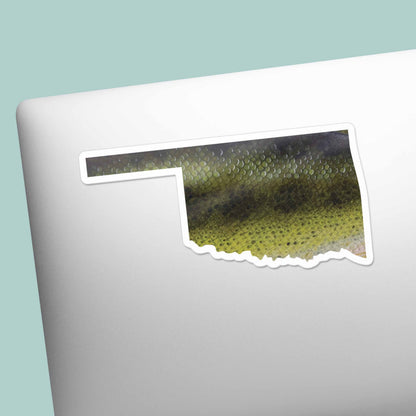 Largemouth Bass Oklahoma Sticker - OK Fishing Decal