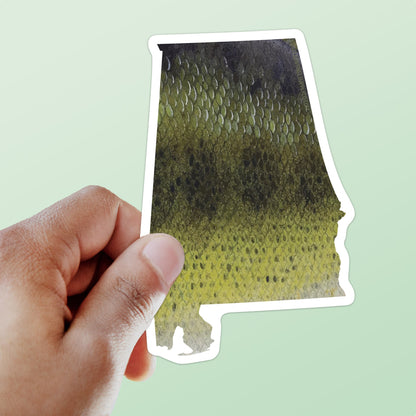 Largemouth Bass Alabama Fishing Sticker