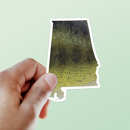 Largemouth Bass Alabama Fishing Sticker