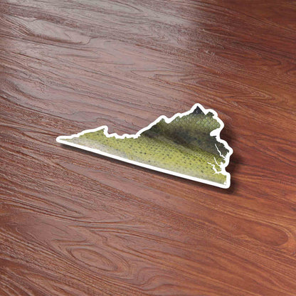 Largemouth Bass Virginia Fishing Sticker