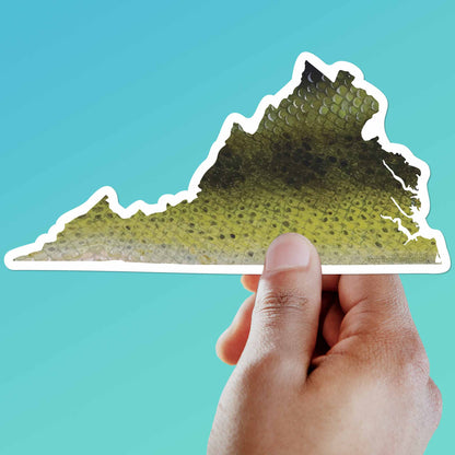 Largemouth Bass Virginia Fishing Sticker