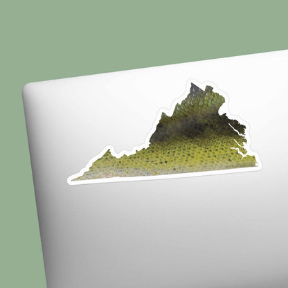 Largemouth Bass Virginia Fishing Sticker