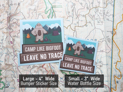 Camp Like Bigfoot Leave No Trace Sticker