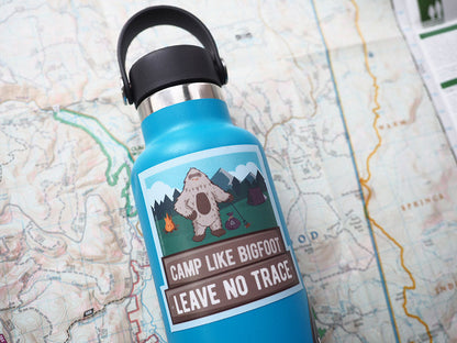 Camp Like Bigfoot Leave No Trace Sticker