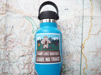 Camp Like Bigfoot Leave No Trace Sticker