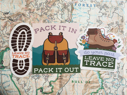 Leave No Trace Sticker Pack of 3