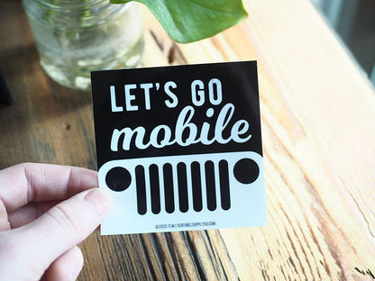 Lets Go Mobile Jeep Wrangler Bumper Sticker