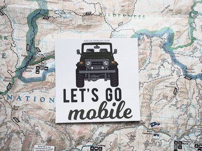 Lets Go Mobile Toyota Land Cruiser FJ40 Bumper Sticker