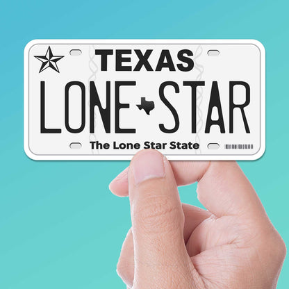 Lone Star Texas License Plate Sticker