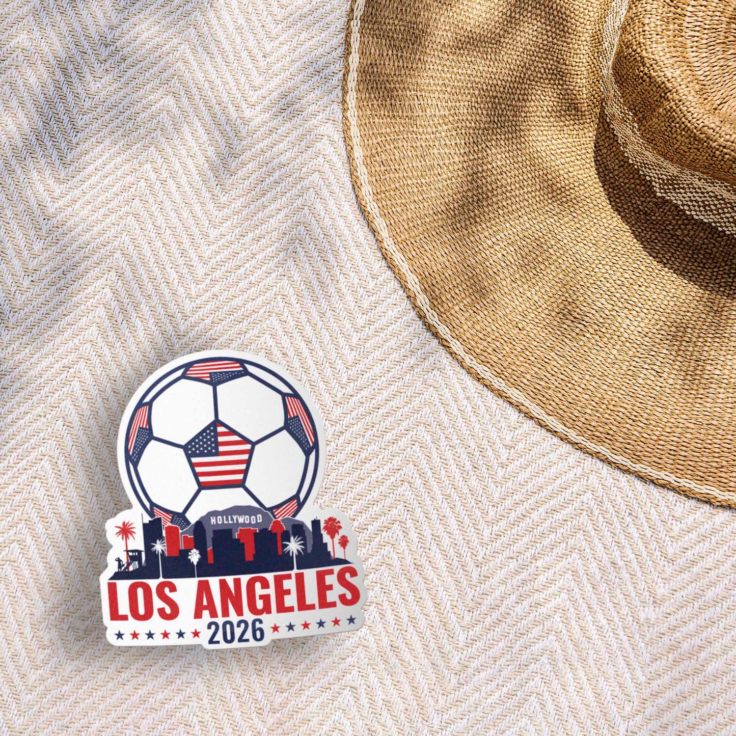 Los Angeles Skyline USA Soccer Sticker - LA Sports Decal