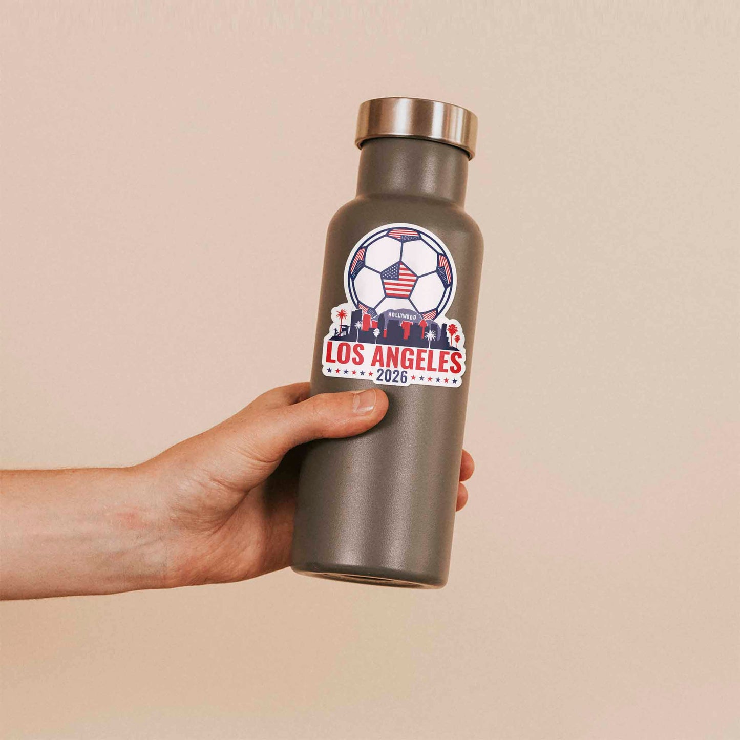 Los Angeles Skyline USA Soccer Sticker - LA Sports Decal