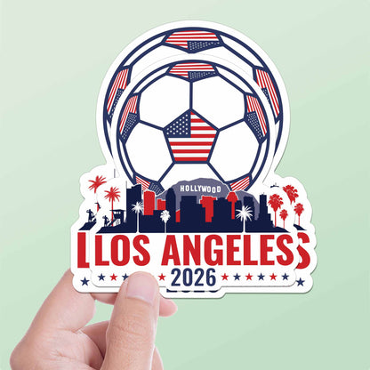 Los Angeles Skyline USA Soccer Sticker - LA Sports Decal